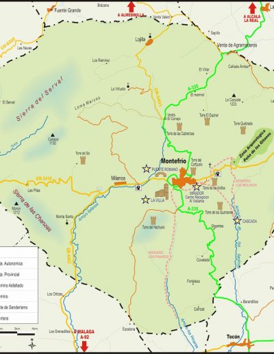 TERMINO MUNICIPAL MONTEFRIO sin casas rurales. (1)